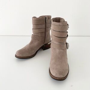 NWOT Vince Camuto Suede Webey Moto Boots